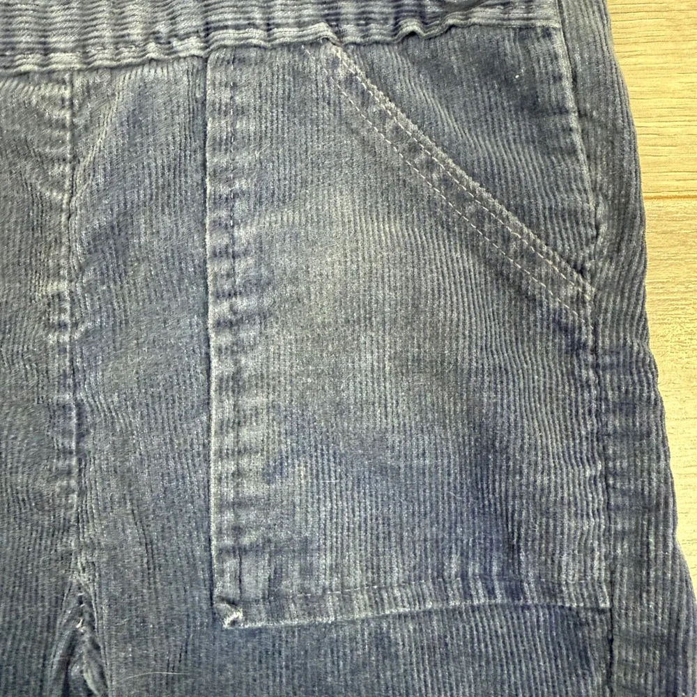 Vintage 70s Montgomery Ward Toddler Corduroy Overalls‎ 12–18M Blue Bib